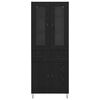 vidaXL Highboard Czarny Dąb 69,5 x 34 x 90 cm Materiał drewnopochodny