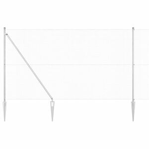 vidaXL Słupek ogrodzeniowy. Srebrny 10 x 1,6 m (siatka 16 x 16 mm)