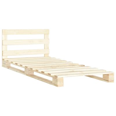 vidaXL Rama łóżka z palet, lite drewno sosnowe, 90 x 200 cm