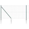 vidaXL Ogrodzenie z słupkiem Zielony 1,2 x 10 m Stal i PVC
