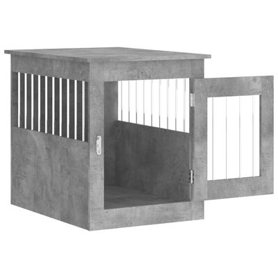 vidaXL Kojec dla psa, szary beton 55x75x65 cm, materiał drewnopochodny