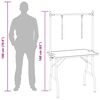 vidaXL Stół groomerski z dwoma smyczami, regulowany