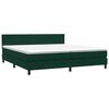vidaXL Ł&oacute;żko typu Box Spring z materacem Ciemnozielone 180x220 cm