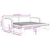 vidaXL Sofa rozsuwana z materacami, ciemnoszara, 100x200 cm, tkanina