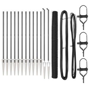 vidaXL Słupek ogrodzeniowy. Szary 25 x 1,5 m (siatka 36 mm) Stal