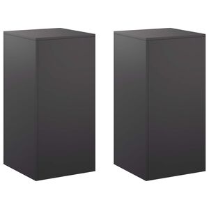 vidaXL Stojak na rośliny 2 pcs Czarny 40 x 40 x 80 cm Stal