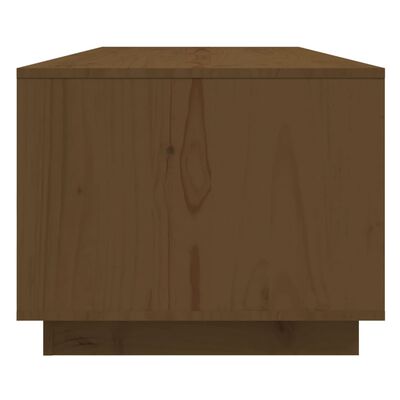 vidaXL Stolik kawowy, miodowy brąz, 110x50x40 cm, lite drewno sosnowe