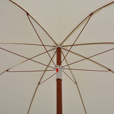 vidaXL Parasol na stalowym słupku, 180 cm, piaskowy