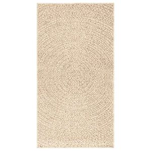 vidaXL Dywan ZIZUR, beżowy, 60x110 cm, stylizowany na jutowy