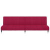vidaXL 2-osobowa kanapa, kolor czerwonego wina, tapicerowana aksamitem