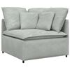 vidaXL Sofa modułowa z podn&oacute;żkiem i poduszkami Velvet Light Grey