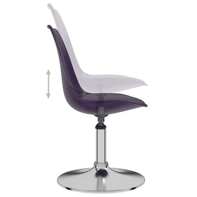 vidaXL Obrotowe krzesła stołowe, 4 szt., lila, sztuczna skóra