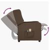 vidaXL Elektryczny fotel masujący, brązowy, obity tkaniną