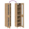 vidaXL Highboard 2 pcs Dąb rzemieślniczy Szkło