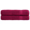 vidaXL Ręczniki premium, SOLUND, 2 szt., bordowe, 100x200 cm, 600 g/m&sup2;