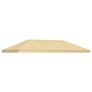 vidaXL Osłona daszku do altany 6 x 3 m kremowy Poliester 190