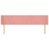 vidaXL Zagł&oacute;wek uszak, r&oacute;żowy, 183x16x78/88 cm, aksamit