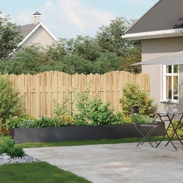 vidaXL Donica, czarna, 360x40x40 cm, stal walcowana na zimno