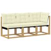 vidaXL 3 szt. Modułowa sofa na zewnątrz Biały