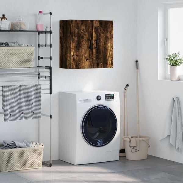 vidaXL Szafka ścienna, przydymiony dąb, 60x31x60 cm