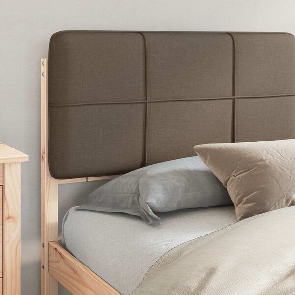 vidaXL Ramka łóżka z tapicerowanym wezgłowiem Ciemnoszary 180 x 200 cm