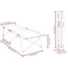 vidaXL Składane Ł&oacute;żko Kempingowe 2 pcs Czerwony 206 x 76 x 74 cm