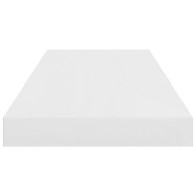 vidaXL Półki ścienne 4 szt., wysoki połysk, białe, 60x23,5x3,8 cm, MDF