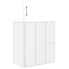 vidaXL Ekran do kąpieli Mrożone 120 x 70 x 137 cm Aluminium