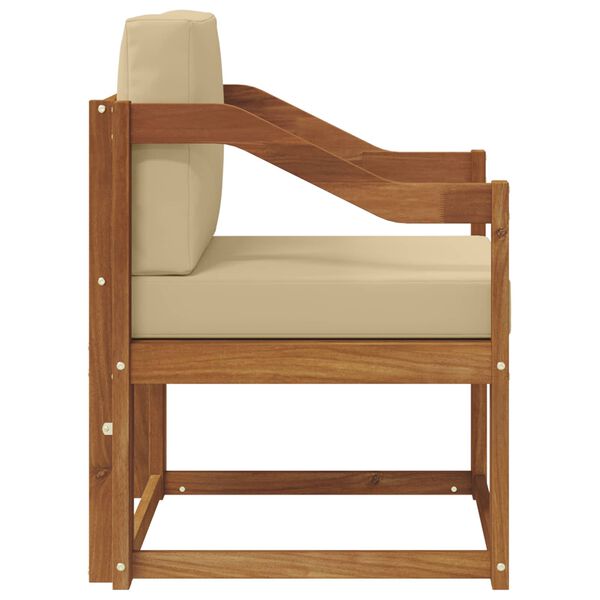 vidaXL Sofa na zewnątrz Lite drewno akacjowe i poliester Naturalny