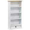 vidaXL Szafka na płyty CD Biały 52 x 17.5 x 103 cm Lite drewno sosnowe
