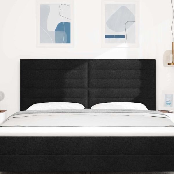 vidaXL Zagł&oacute;wek Czarny 180 cm tkanina