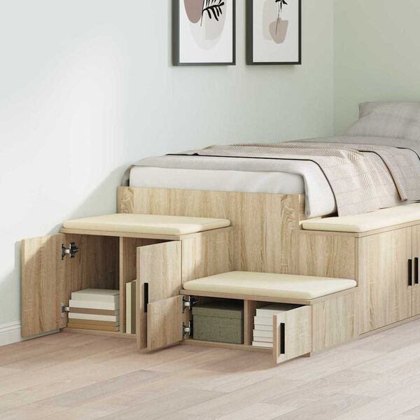 vidaXL Szafka do przechowywania 2 pcs Dąb Sonoma 127 x 41 x 40 cm