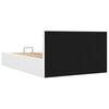 vidaXL Rama ł&oacute;żka z podnośnikiem i LED, biała, ekosk&oacute;ra, 120 x 200 cm