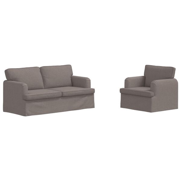 vidaXL Sofa 2 pcs Ciemnoszary