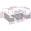 vidaXL Zestaw Sof na Ogr&oacute;d z przechowywaniem 10 pcs Szary Polirattan