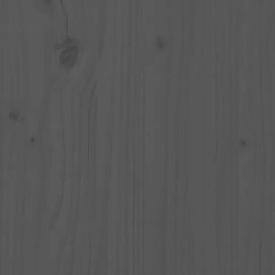vidaXL Wezgłowie łóżka, szare, 183,5x3x81 cm, lite drewno sosnowe