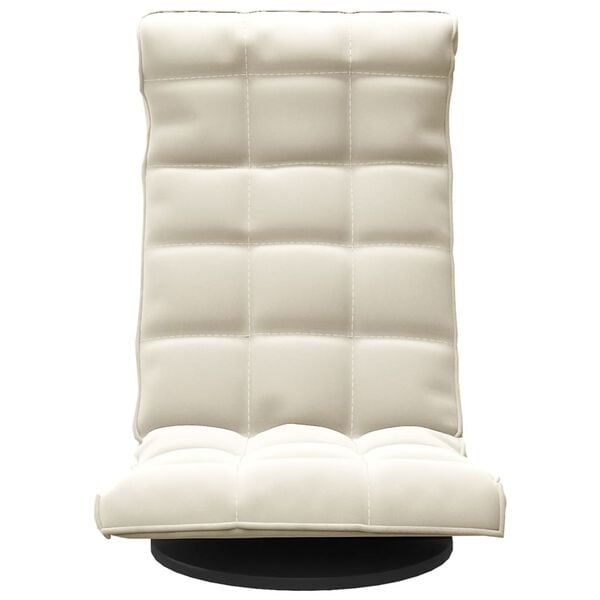 vidaXL Obrotowe krzesło podłogowe, kremowe, obite aksamitem