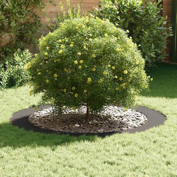 vidaXL odpowiedni dla płaskiego pierścienia drzewa Czarny &Oslash;90 / 120 cm