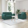 vidaXL Sofa 2 pcs Ciemna zieleń 158 x 78 x 80 cm tkanina