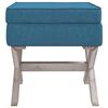 vidaXL Stołek ze schowkiem, niebieski, 45x45x49 cm, aksamit