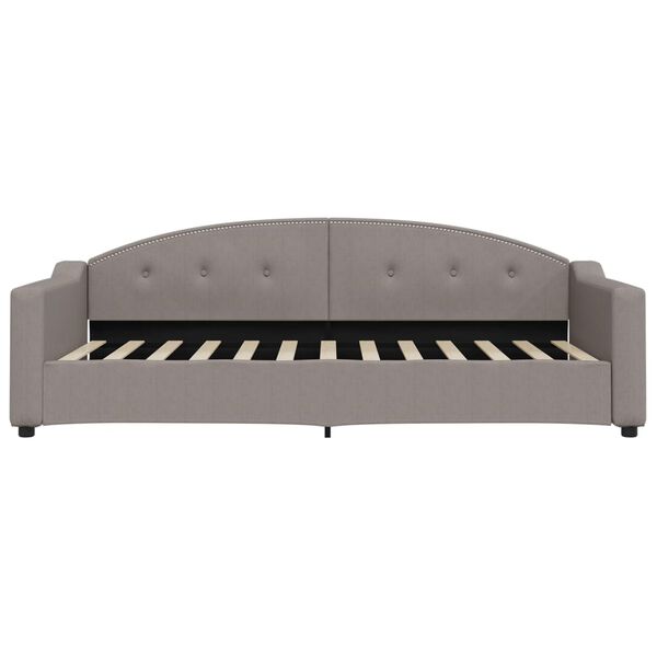 vidaXL Sofa z funkcją spania, kolor taupe, 90x200 cm, obita tkaniną