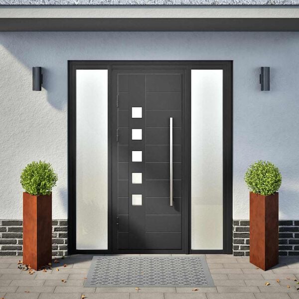 vidaXL Doniczki ogrodowe 2 szt. tr&oacute;jkątne 30x26x75 cm stal kortenowska