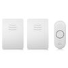 Byron Bezprzewodowy dzwonek do drzwi, z 2 odbiornikami, biały