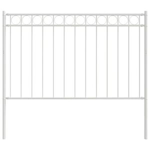vidaXL Element ogrodzenia ASSEN Biały 170 x 130 cm Stal