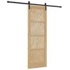 vidaXL Drzwi przesuwne naturalny 73,5 x 211 cm Lite drewno sosnowe