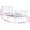 vidaXL Rama ł&oacute;żka bez materaca, biała, 90x190 cm, lite drewno sosnowe