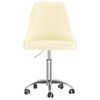 vidaXL Obrotowe krzesła stołowe, 2 szt., kremowe, obite tkaniną