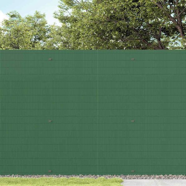 vidaXL Ogrodzenie Ogrodowe Dwustronne Zielone 1,8x5 m PVC