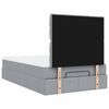 vidaXL Rama ł&oacute;żka otomana z materacem, jasnoszara, 120x190 cm, tkanina