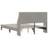 vidaXL Ramka ł&oacute;żka Z zagł&oacute;wkiem Jasnoszary 140 x 190 cm Aksamit